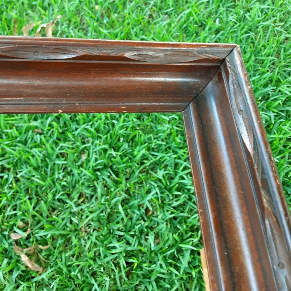 Antique East Lake Deep Well Frame - Walnut Frame For Art